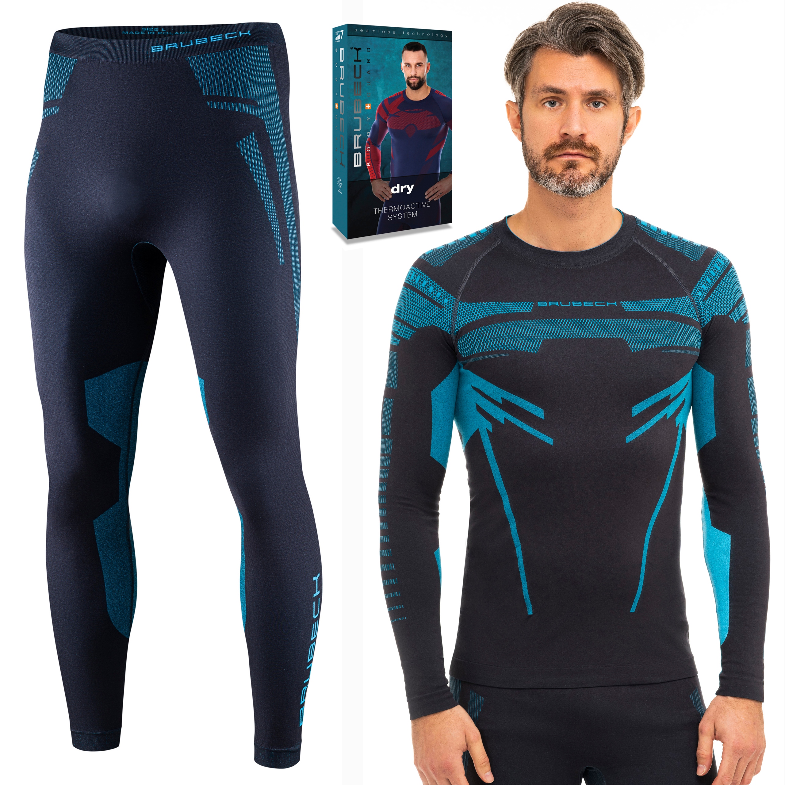 Brubeck Dry pánské Termoaktivní Spodní Prádlo rychleschnoucí Termický komplet XL