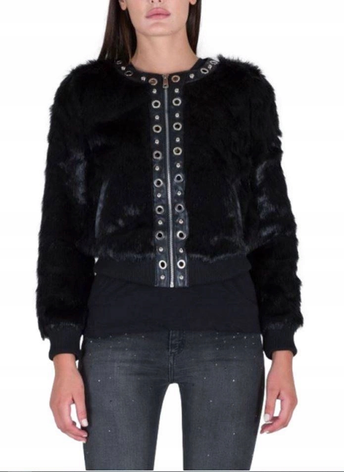 Dámská motorkářská bunda Artigli černá s kožíšek , velikost XL