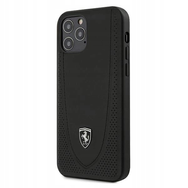 Etui Ferrari Off Track Perforated na iPhone 12 iPhone 12 Pro czarne