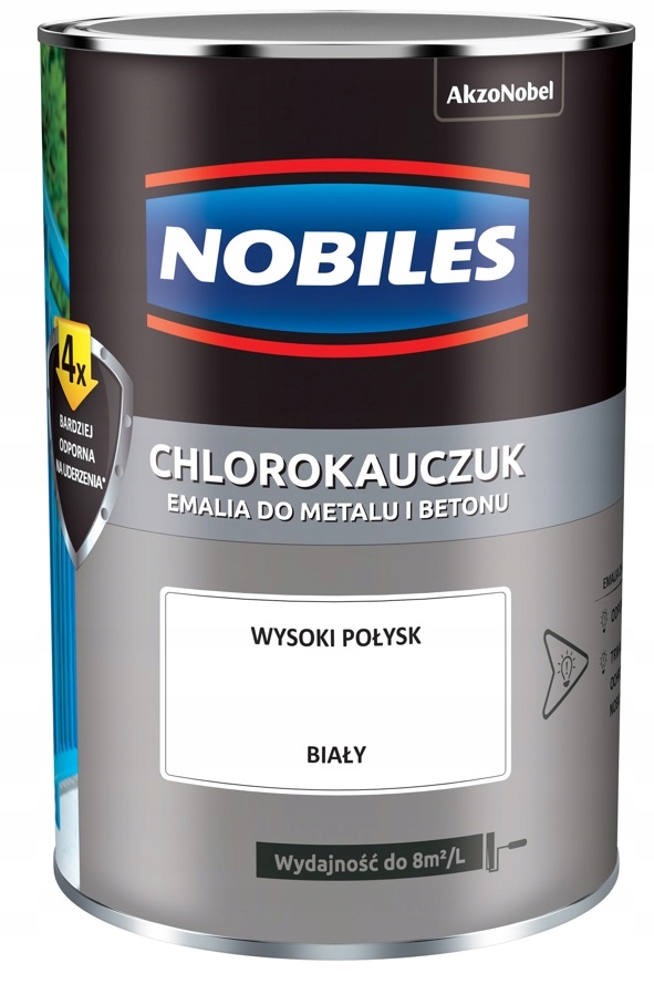 

Farba Nobiles Chlorokauczuk- biała, 0.9l