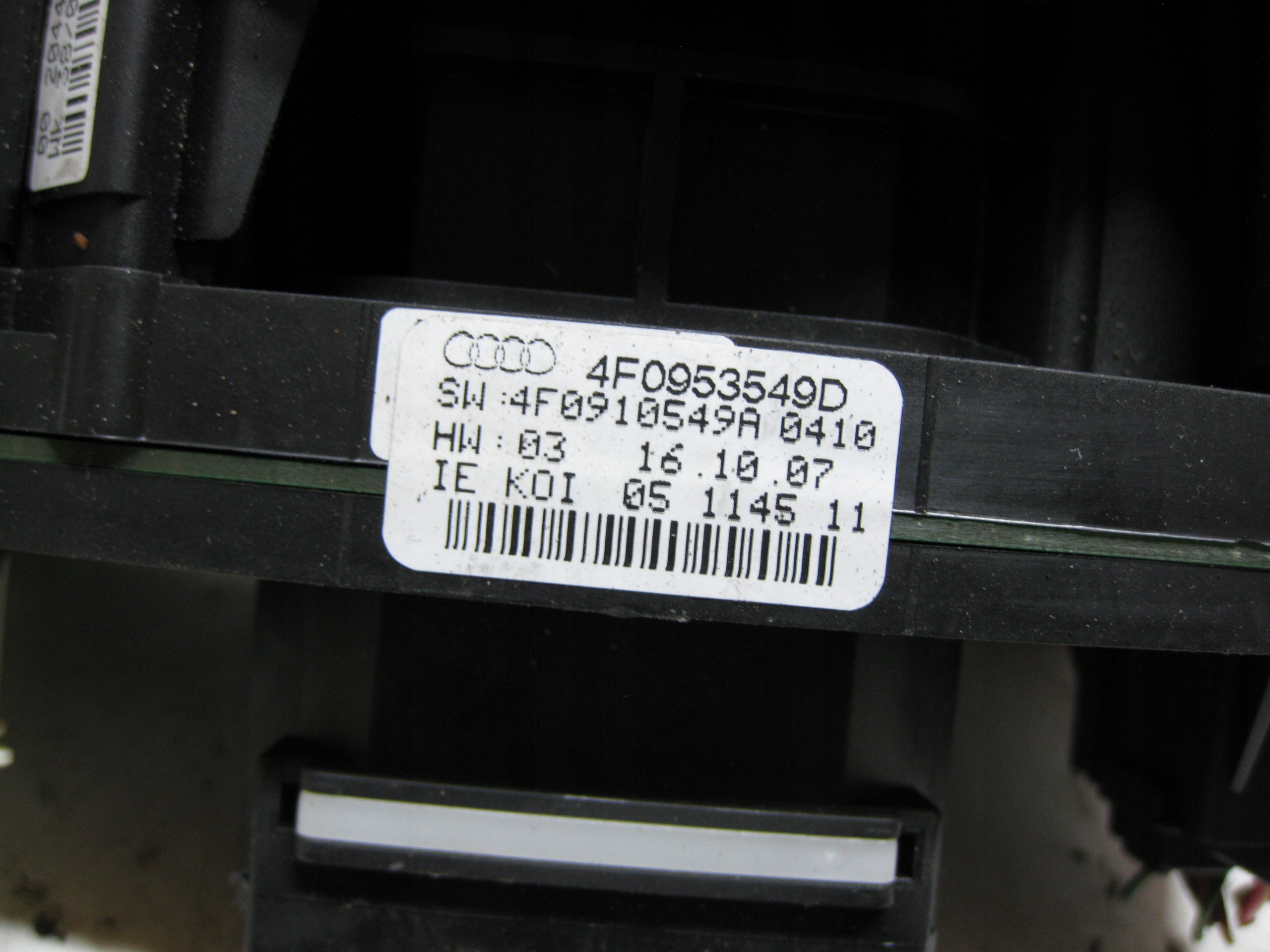 AUDI A6 C6 2.7 TDI 07R KOMBI DEVIO LUCI TERGICRISTALLO TERGI 4F0953549D