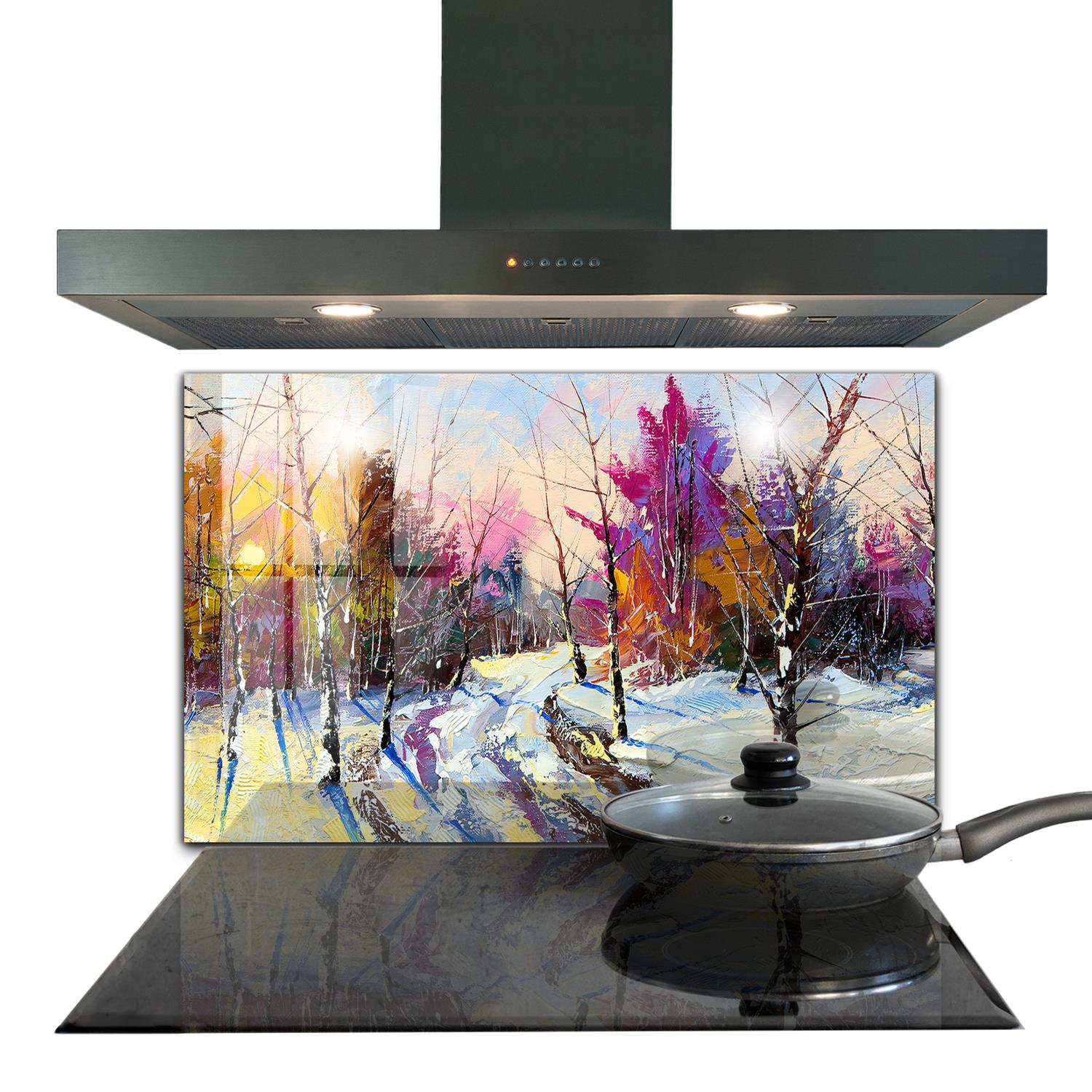 Panel lepidlo Zimný park Akrylová maľba 100x70