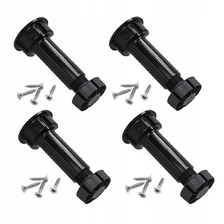 

4x Nóżka meblowa kuchenna Volpato, czarny, H-120mm