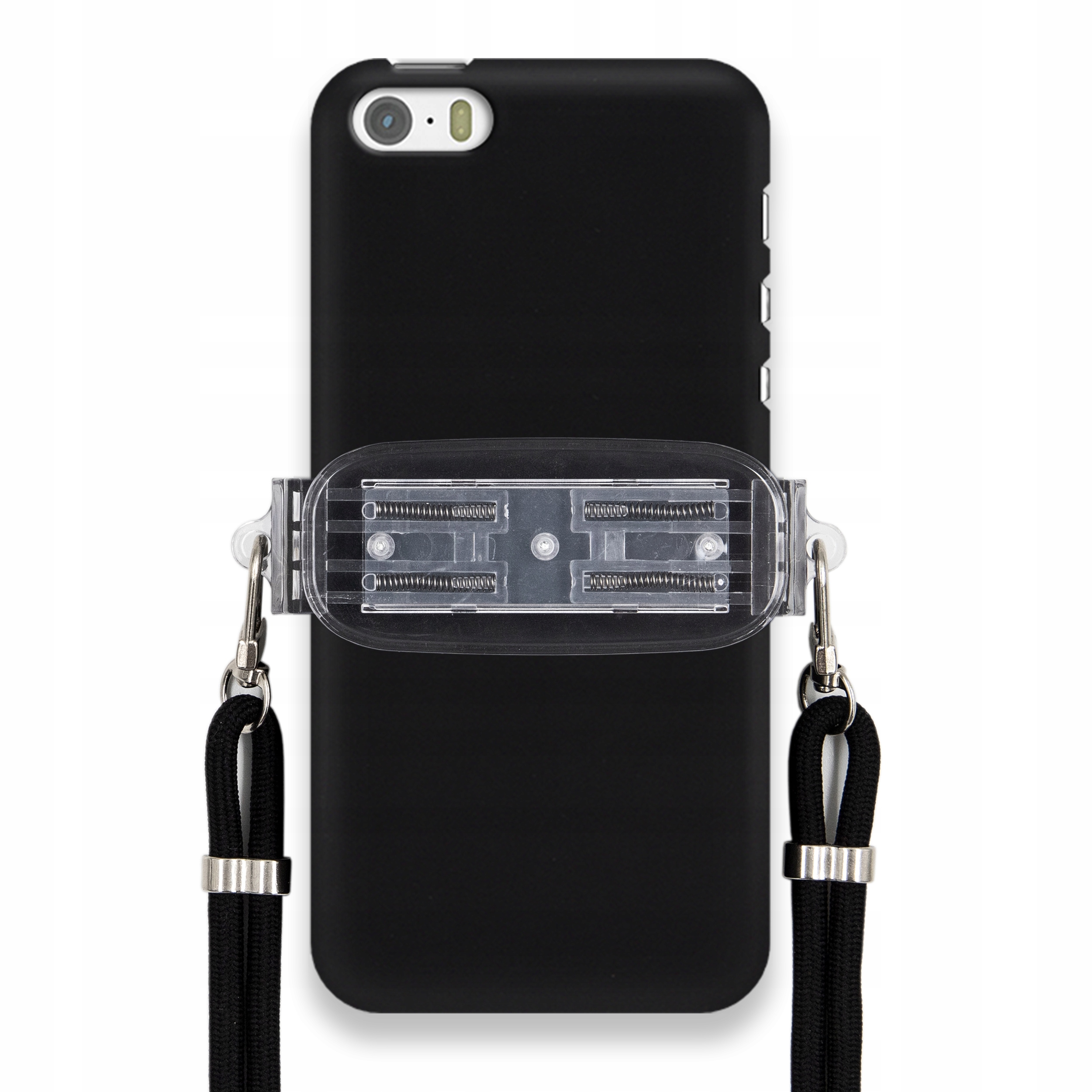 Pouzdro Pro Iphone 5G Smooth Case Ochrana Univerzální Držák Černá Šňůrka