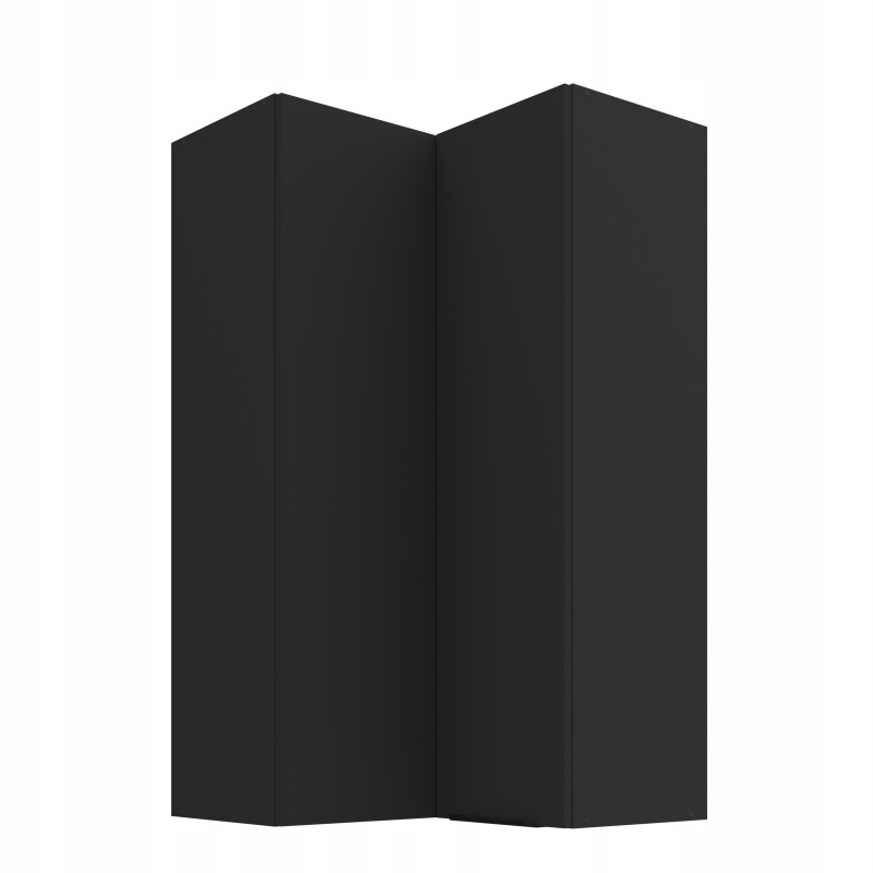 Rohová skříňka 60x60x107,5 Modulo 90° černá Afm 3 police