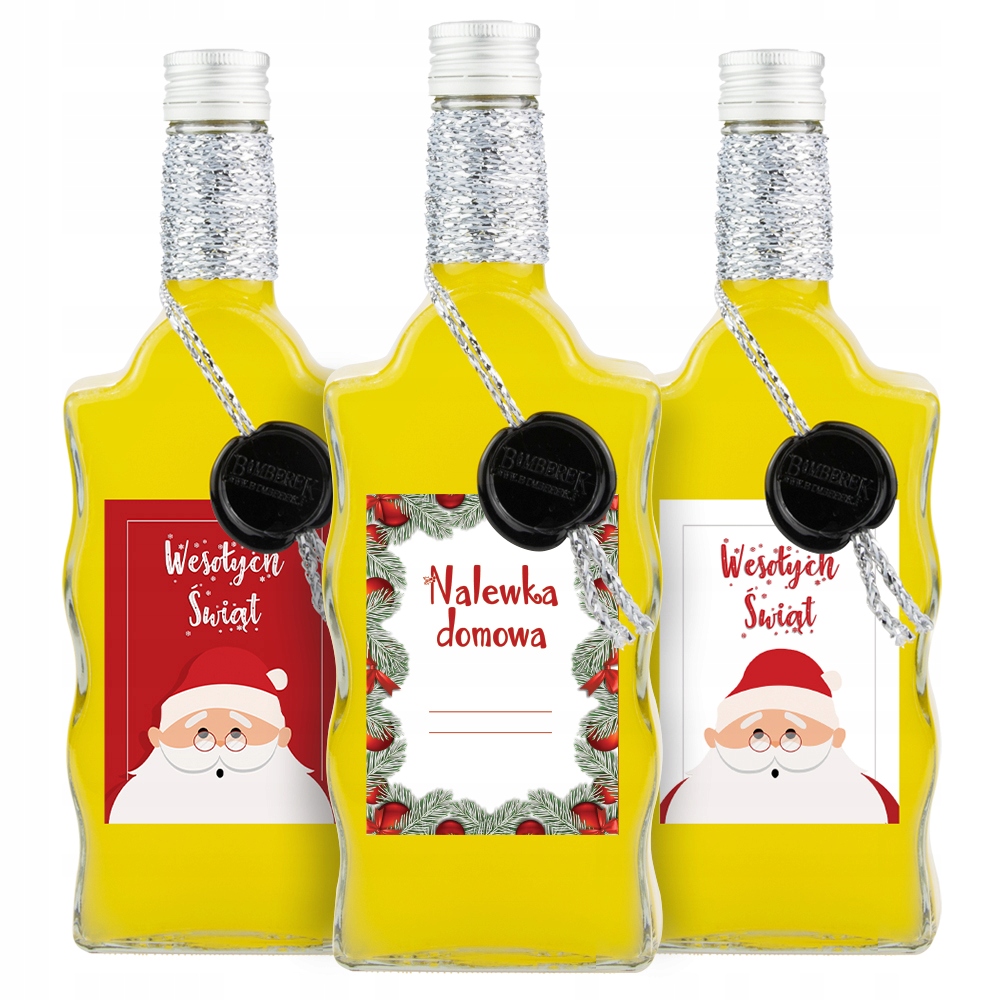 

Butelka Świąteczna zdobiona fala 500ml Na Nalewki
