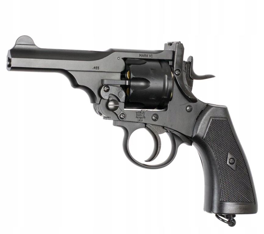 Rewolwer wiatrówka Webley Mkvi .455 Police 4,5mm Diabolo lufa 4" CO2 do17J