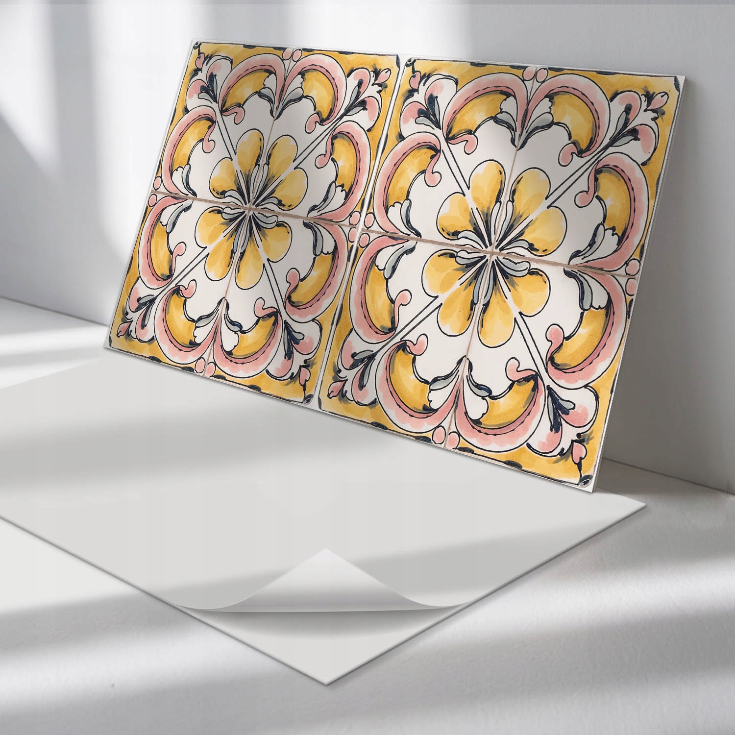Sada vinylových panelov s potlačou Kvetinový keramický vzor 6 x 60 x 30 cm