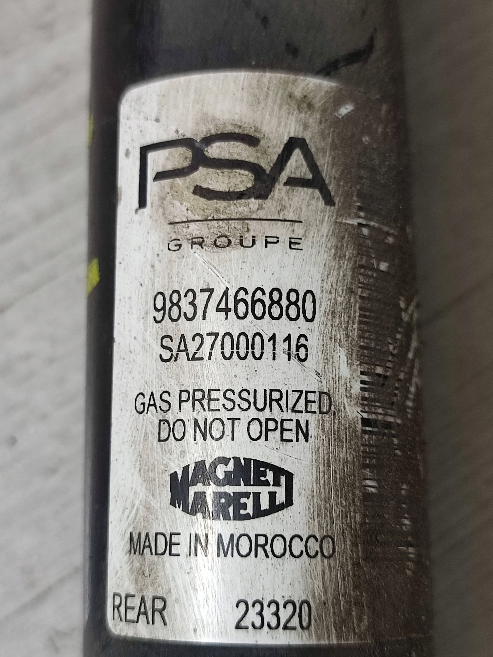 Opel Corsa F 2020 shock absorber left rear part