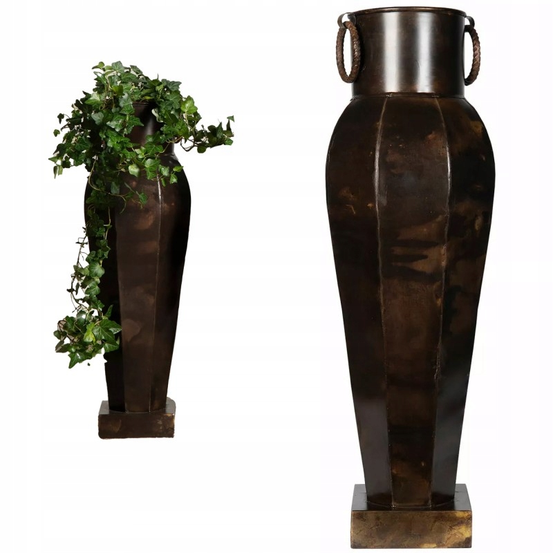 Podlahová Váza Loft Velká Vysoká Na Větve Do Obývacího Pokoje Domu Kovová 70 cm