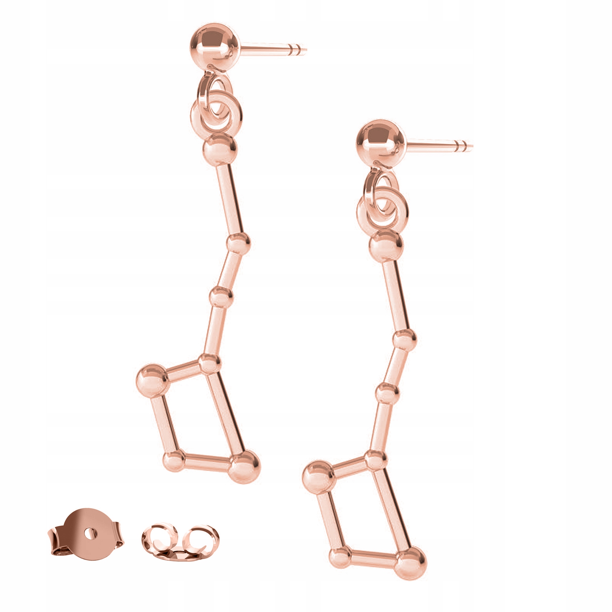 Náušnice Souhvězdí růžové zlato 925