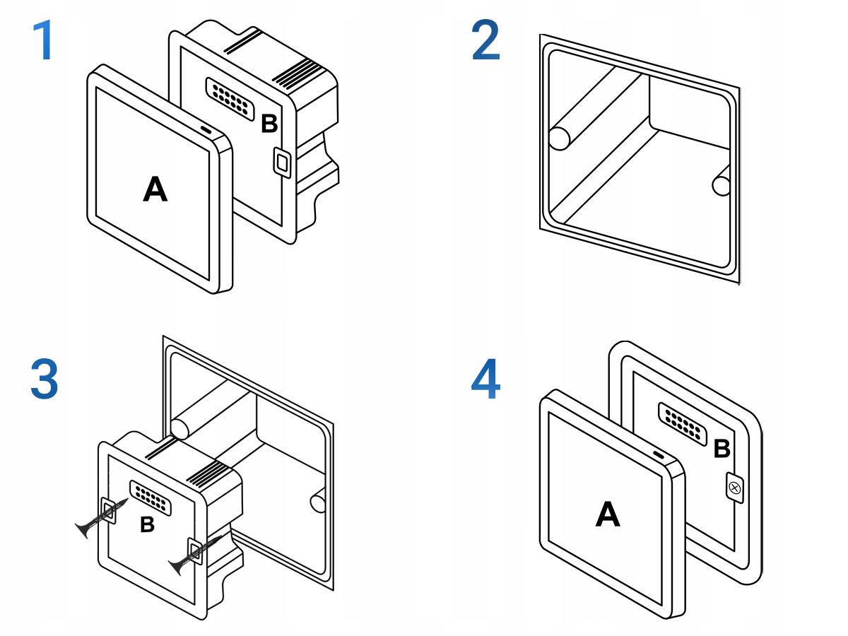 LAUDIO W20BT Odtwarzacz ścienny + 4 Głośniki JBL Szerokość produktu 86 cm