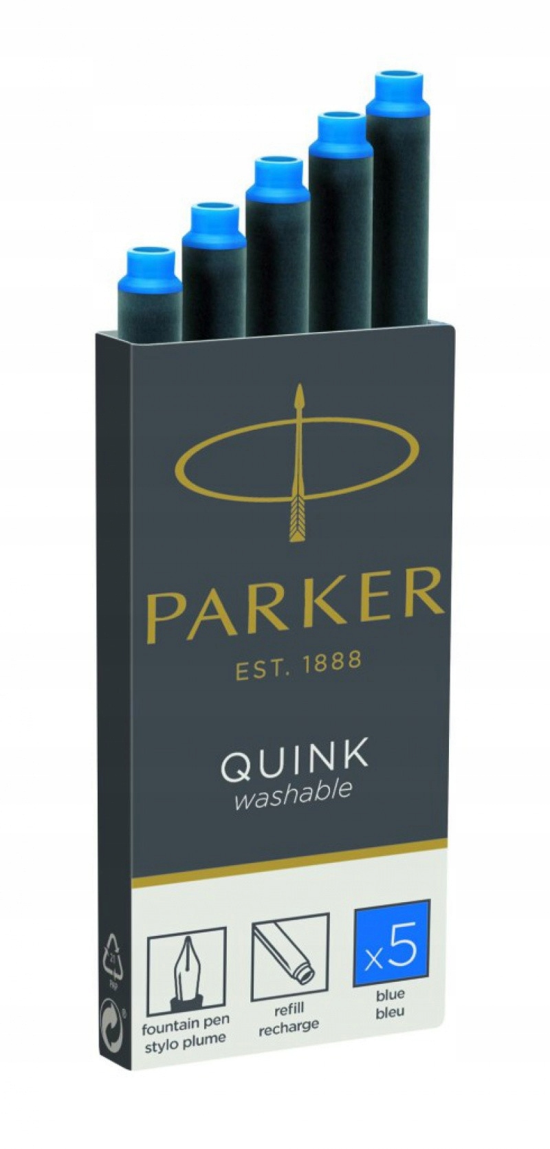 

Naboje Niebieskie do Pióra Parker 5szt Gwarancja!!