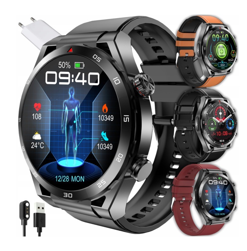 Smartwatch Pánsky Ekg Hrv Tlak Saturácia Menu Poľské