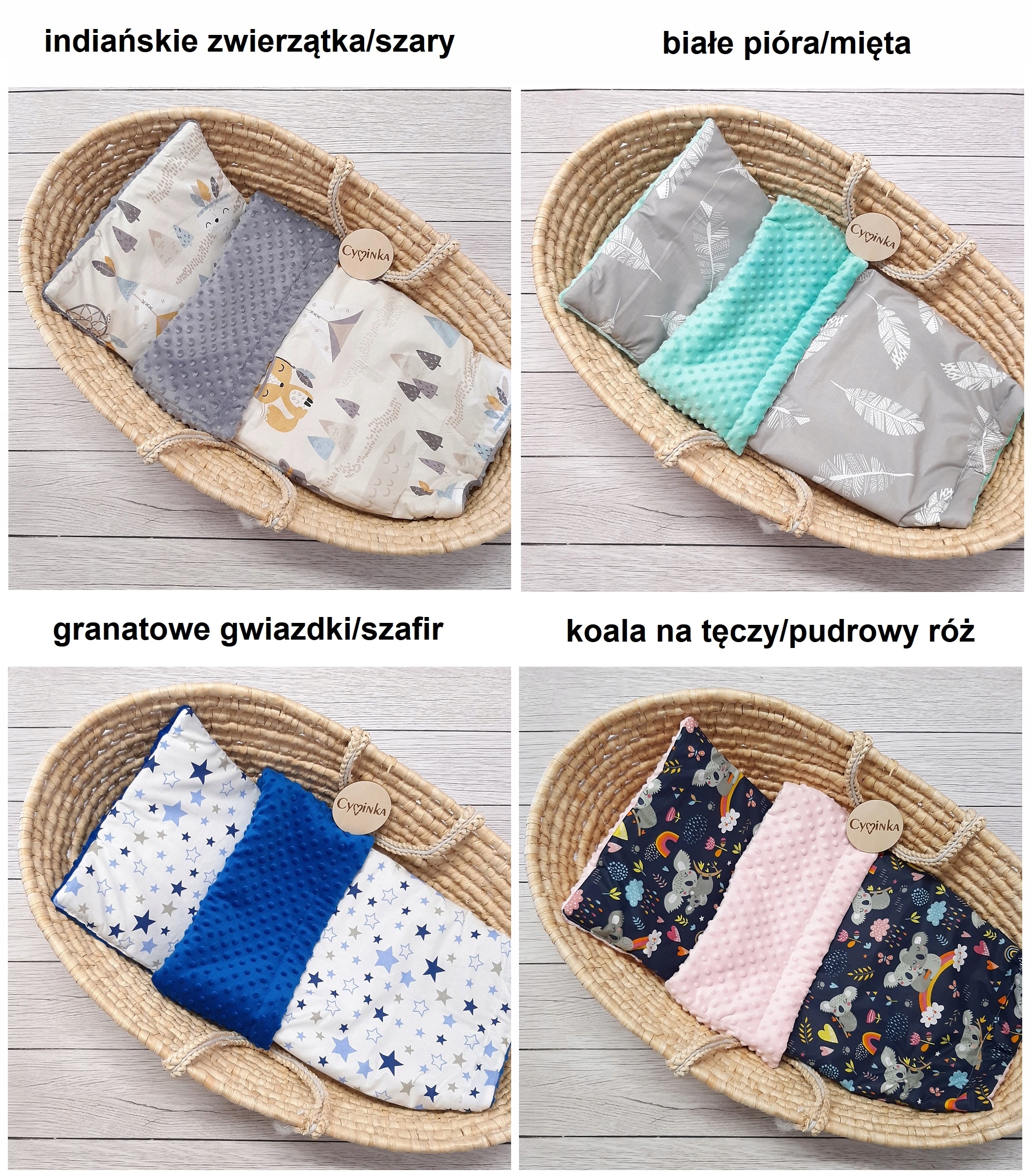 Kocyk minky zestaw do gondoli wózka Płeć chłopcy dziewczynki