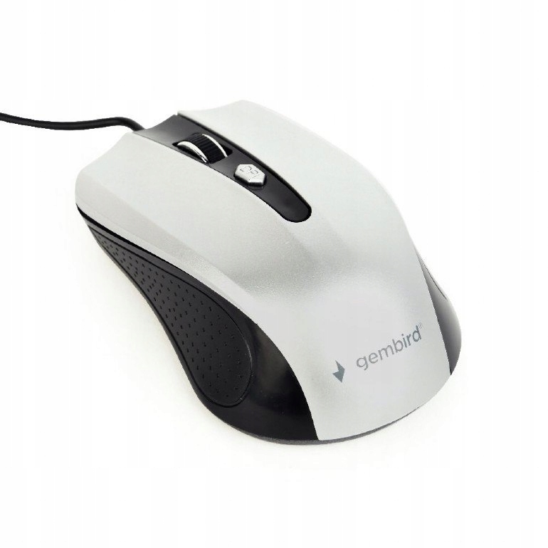 Gembird Mysz optyczna Usb czarno-srebrna