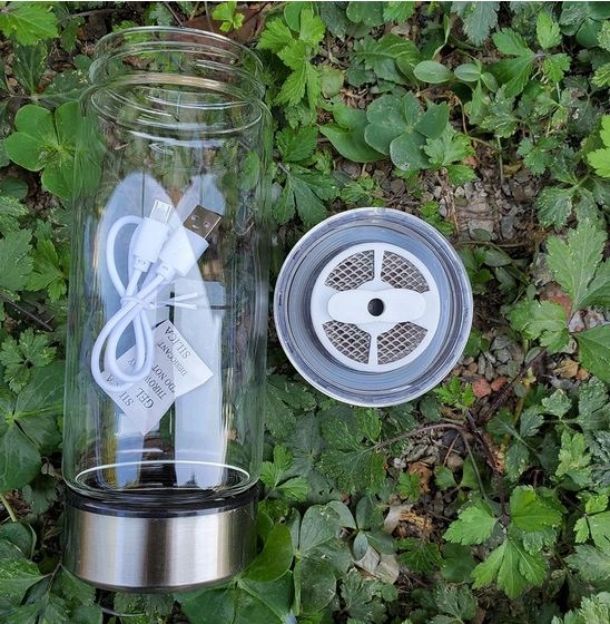 Generator wodoru H2 DETOX jonizator wody SZKLANY Wysokość produktu 1140 cm