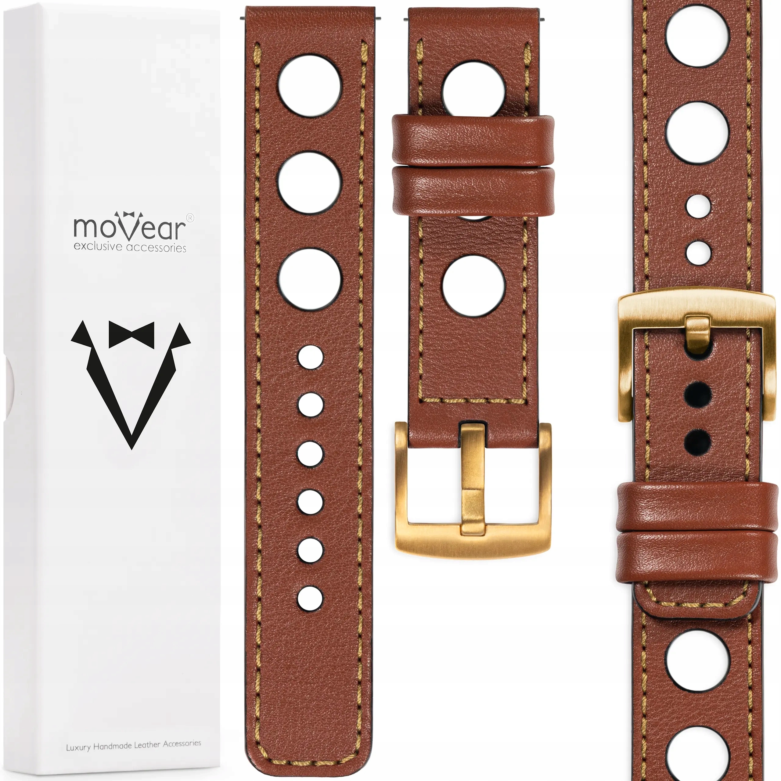 Kožený řemínek pro Samsung Gear S3 Galaxy Watch 3 45/46 mm, elegantní, 22 mm