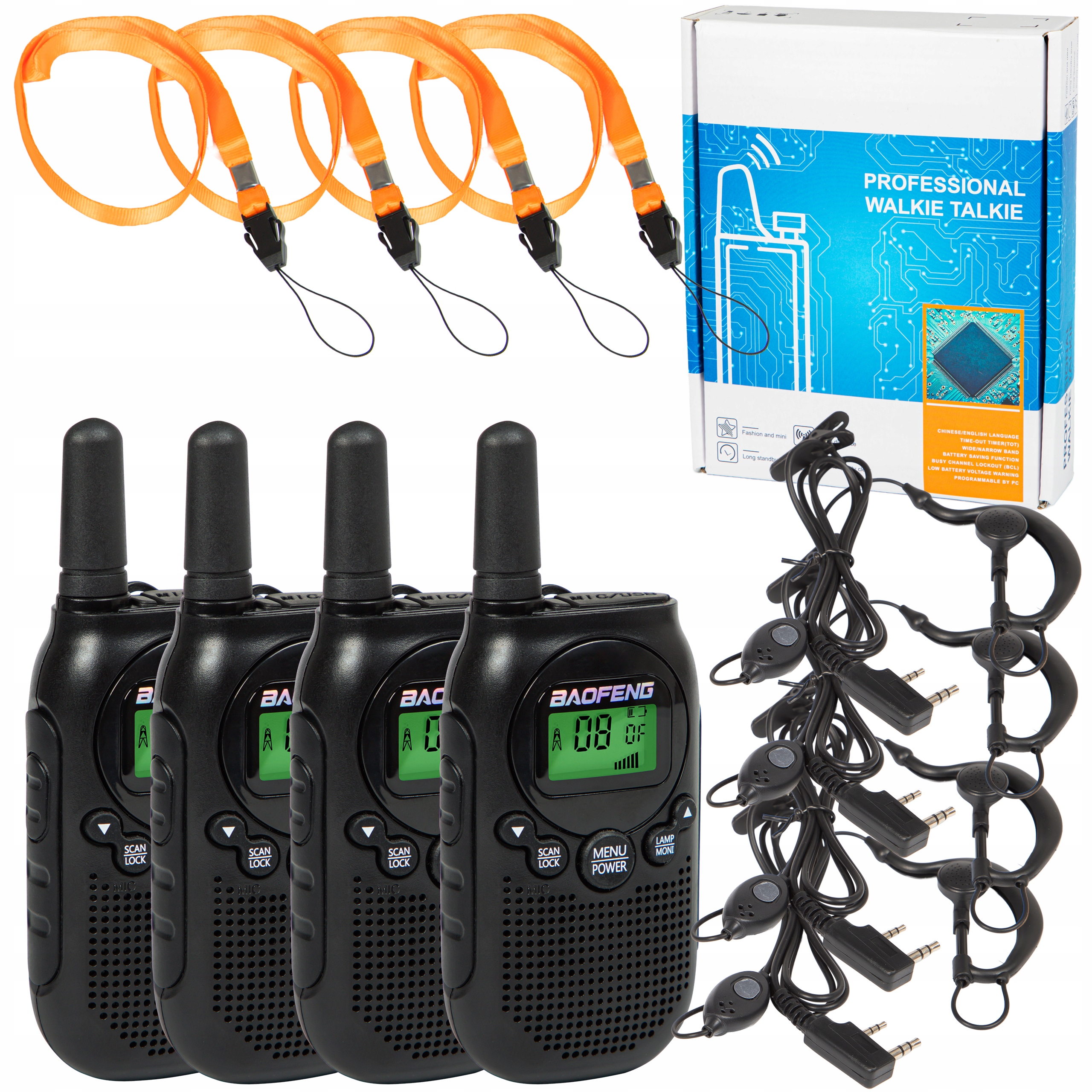 Krótkofalówka 4x Walkie Talkie Baofeng BF-T6 Pmr Radiotelefon Duży Zasięg