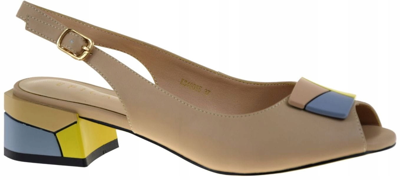 Elegantní béžové dámské kožené letní pohodlné sandály Epica K3K340055 03 R40