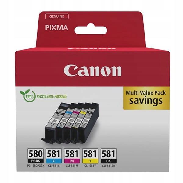 Canon ink tusz PGI-580 PGBK/CLI-581 Cmyk, 2078C008, Cmyk,