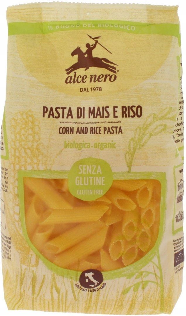 4X Alce Nero Těstoviny (kukuřičné rýžové) penne bezlepkové Bio 250 g