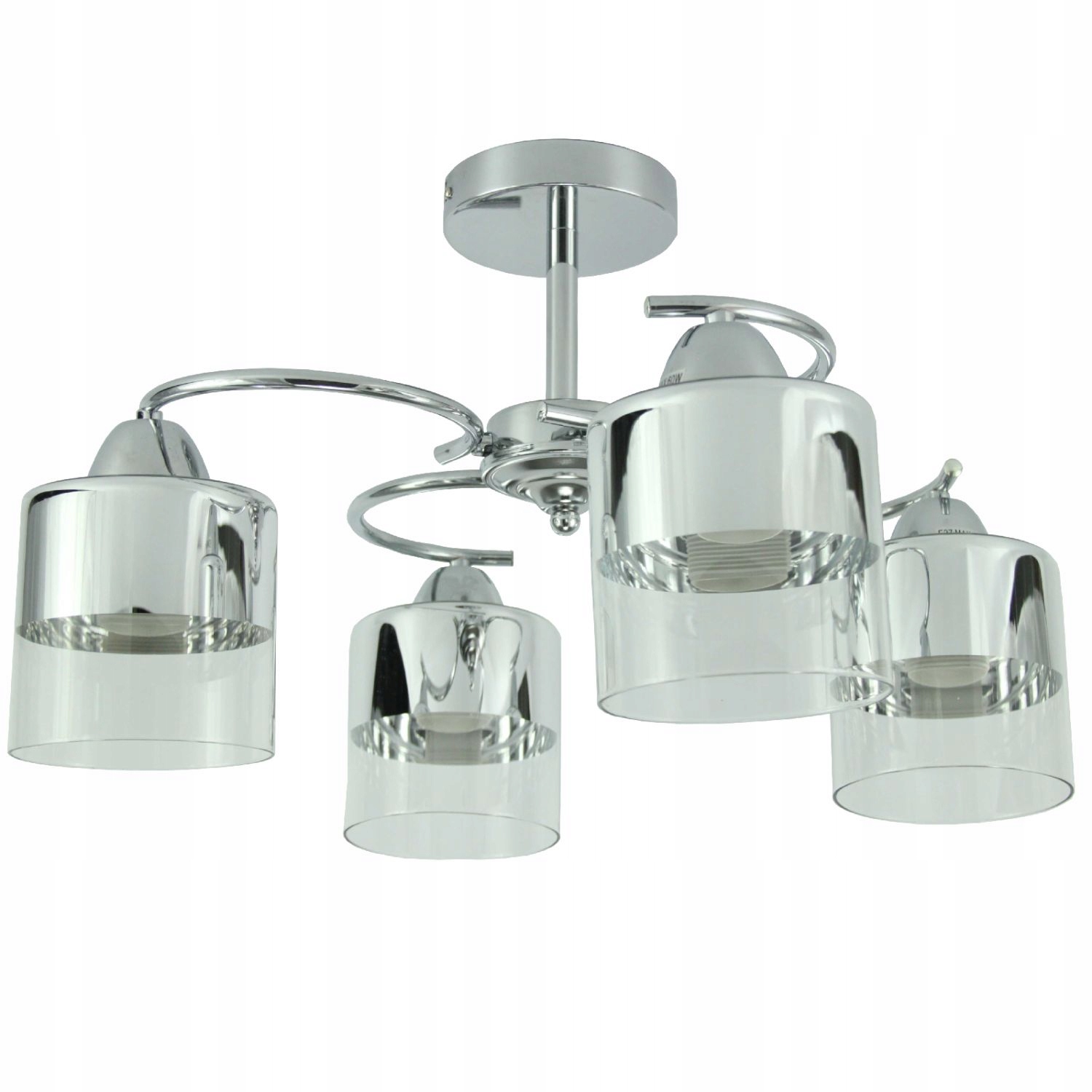 Lampa wisząca sufitowa żyrandol Led Birma Chrom 4 plafon