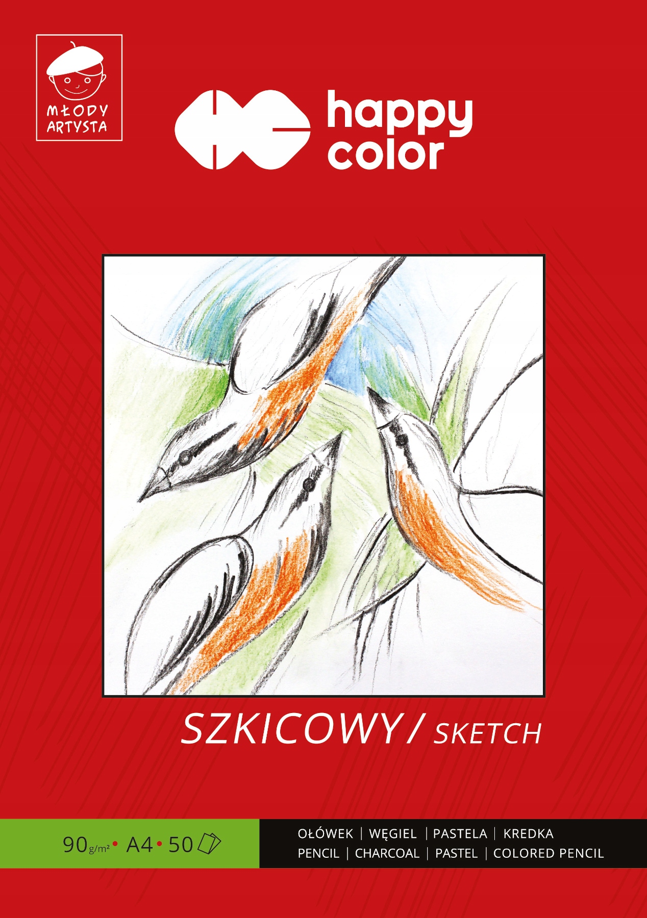 Happy Color BLOK SZKICOWY Młody Artysta A4 90g 50 kartek