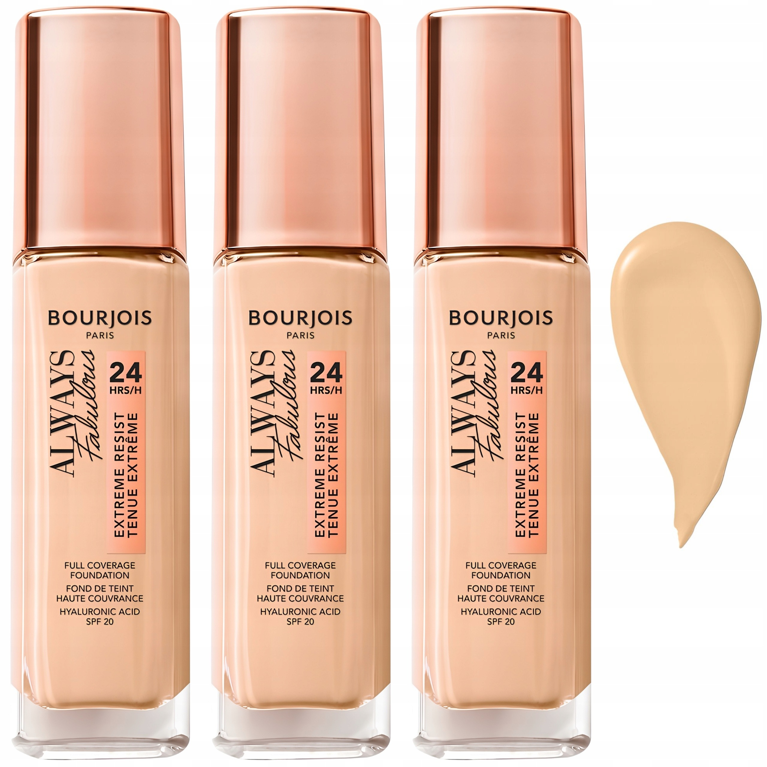 3 x Bourjois Podkład Always Fabulous 120 30 ML