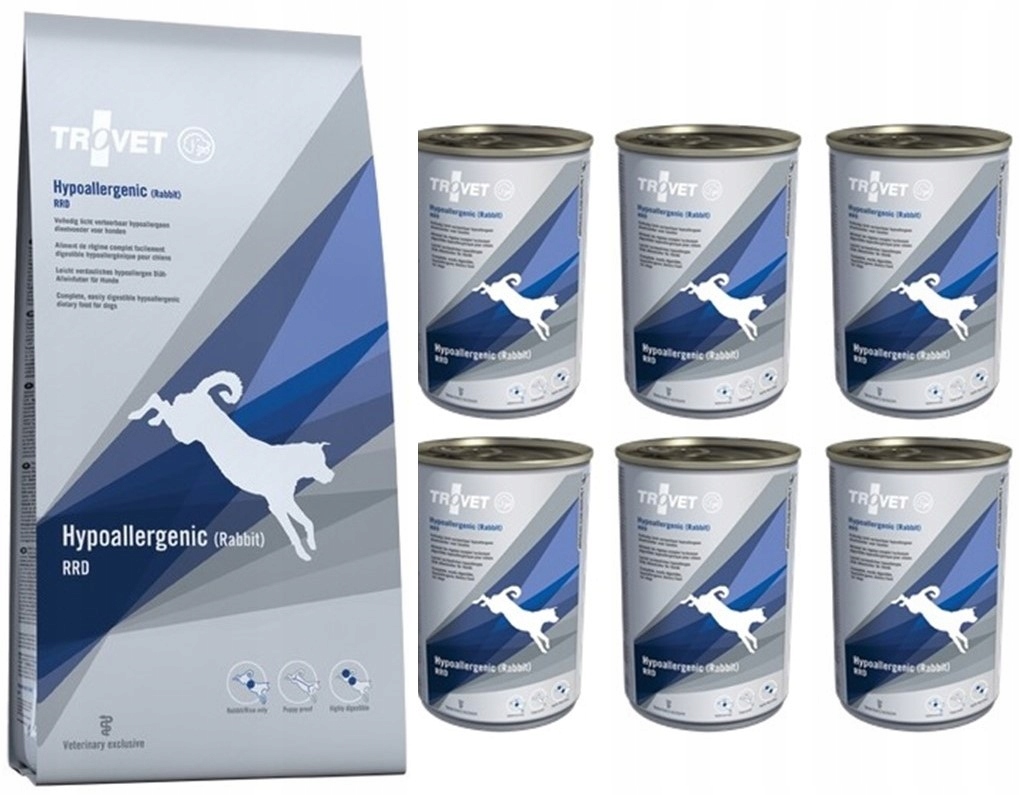 Levně Trovet Dog Rrd Hypoallergenic 3kg 6 x 400 g krmivo s králíkem pro psy