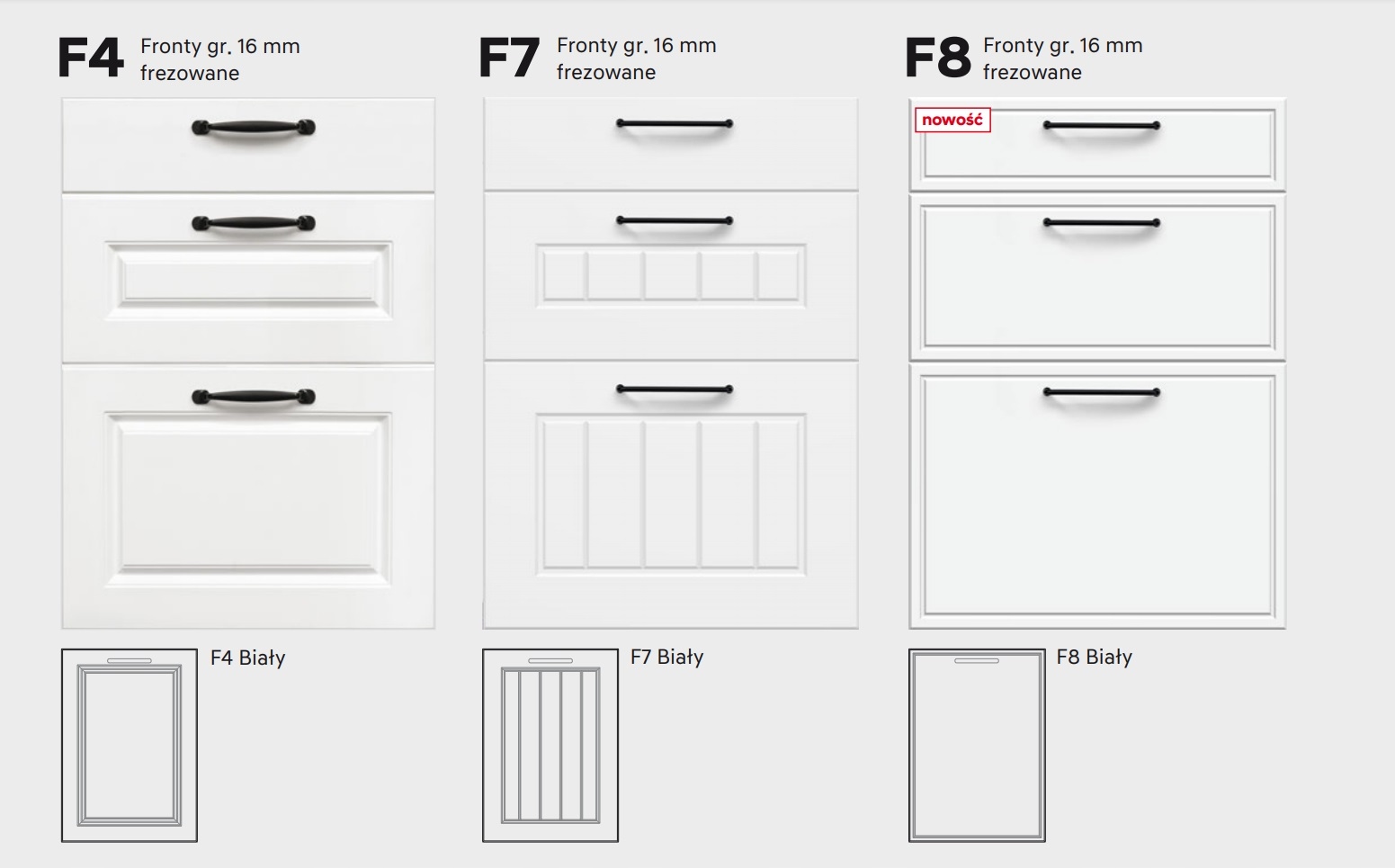 KUCHNIA KLASYCZNA RAMKA CIEMNY SZARY MAT Materiał płyta MDF