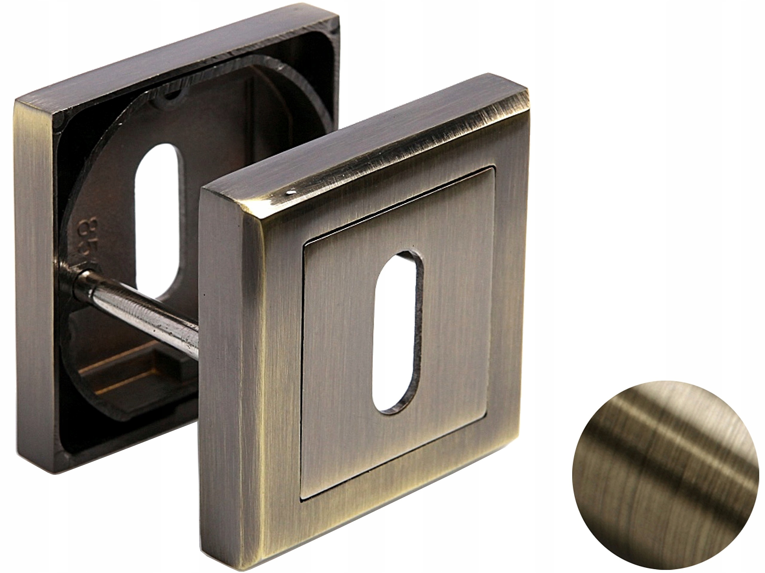 

Rozeta Kwadratowa na Klucz do drzwi złota Patyna