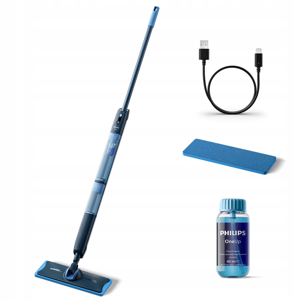 Elektrický mop Philips XV5113/01 OneUp 5000 v modro-černé barvě