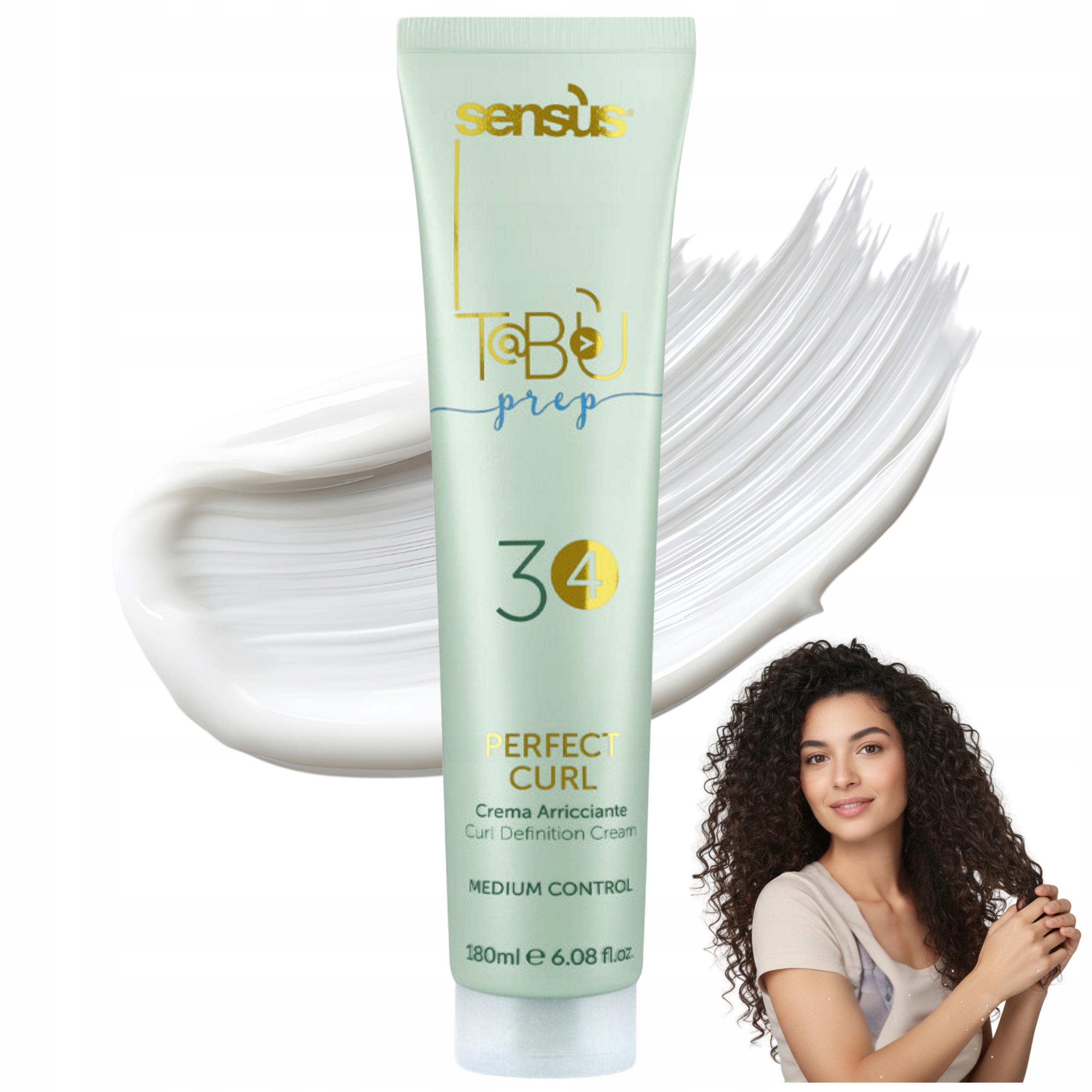 Krem do włosów kręconych i falowanych Sensus Tabu Prep Perfect Curl 180ml