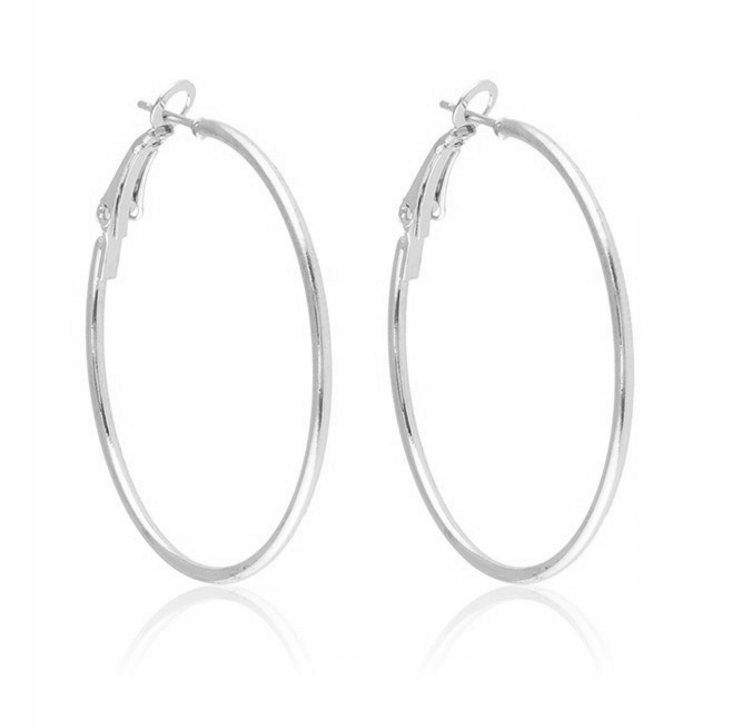 

Kolczyki Wiszące Srebrne Duże Kółka Koła Okrągłe 5