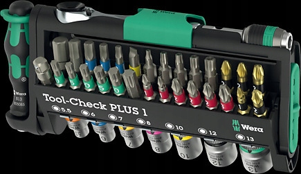 Wera Tool-Check Plus 1 bity nasadki, grzechotka 1/4 cala 39 el. 05049055001