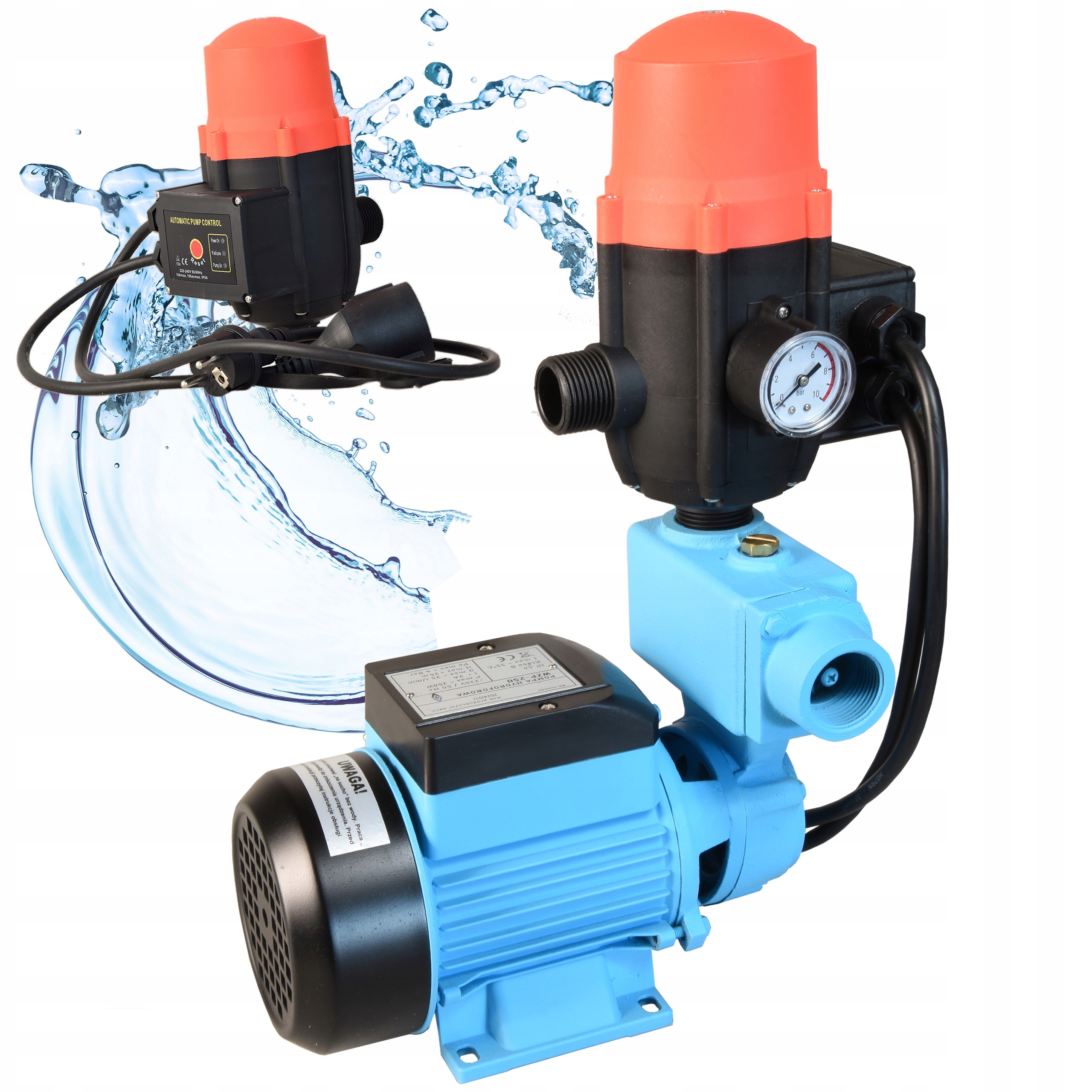 Hydrofor Beznádrže Hydroforová pumpa Wzp 250 W Vypínač Brio 35L/MIN