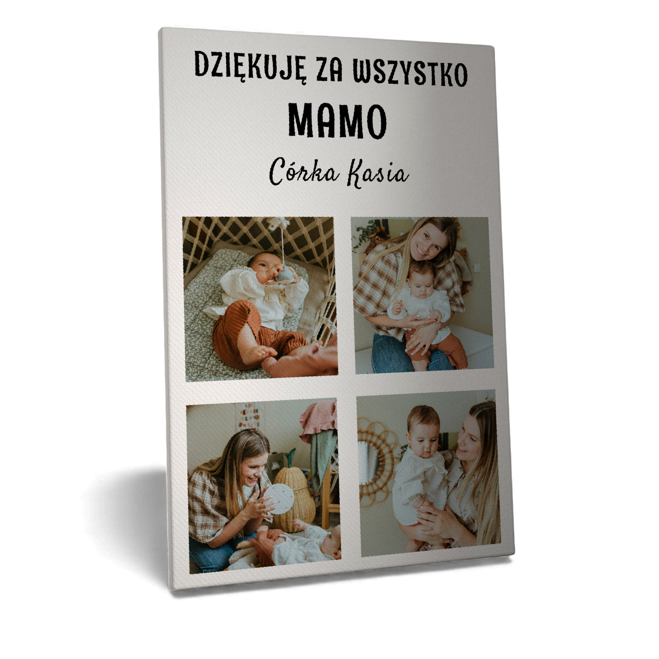 FOTO-obraz na plátně Vaše fotografie 40x60 Koláže Kreator Dárek 4 Fot