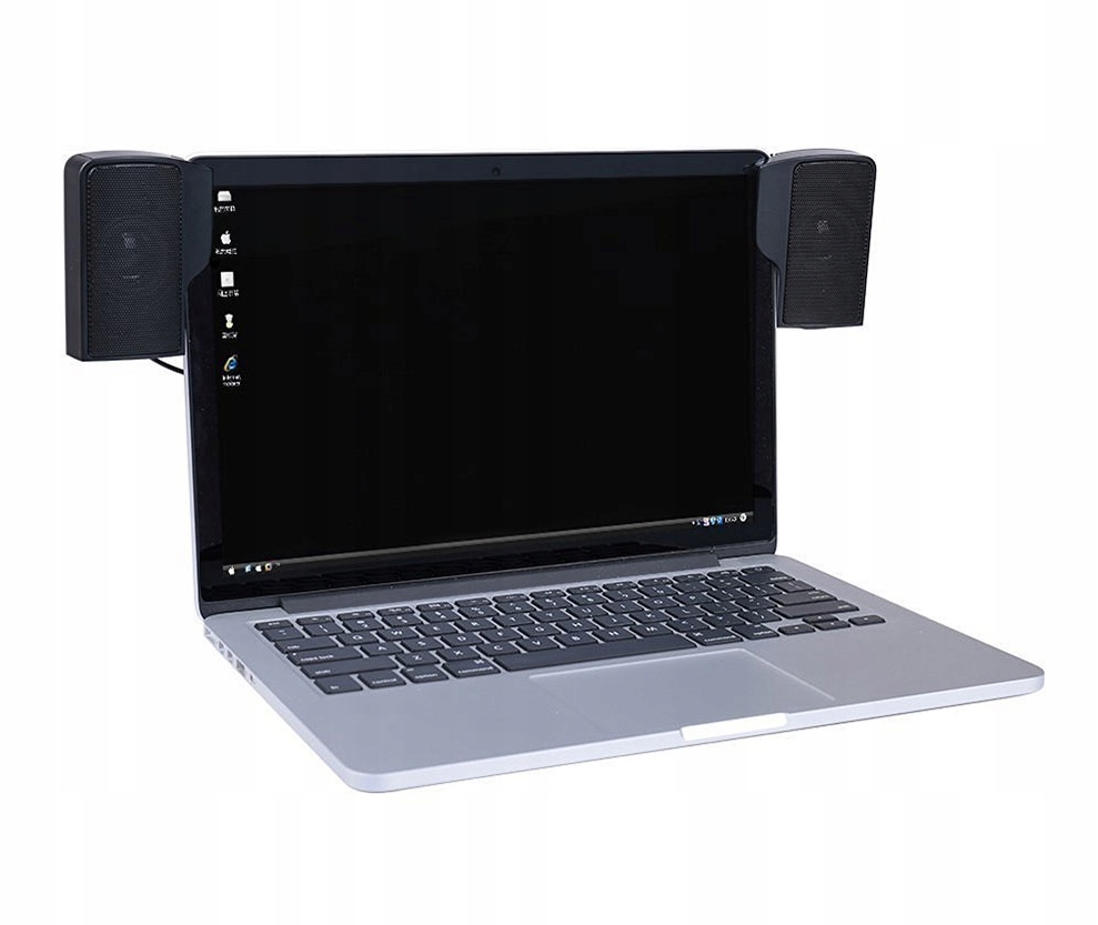 MINI GŁOŚNIKI z klipsem przenośne do LAPTOPA + naklejka Moc głośników (RMS) 6 W
