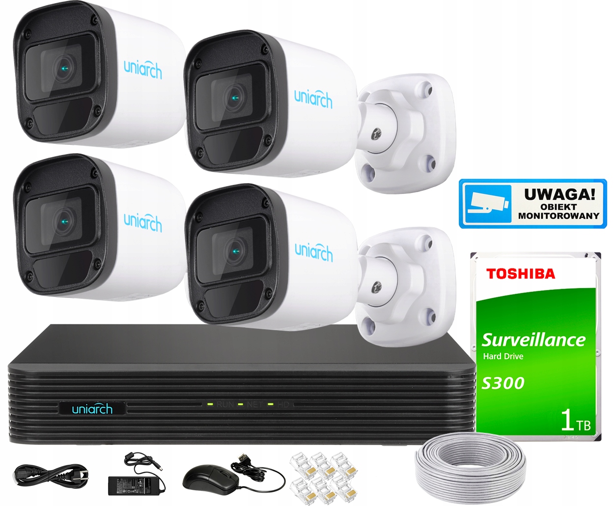 Zestaw Monitoringu IP 5MPx PoE Aplikacja Mikrofon