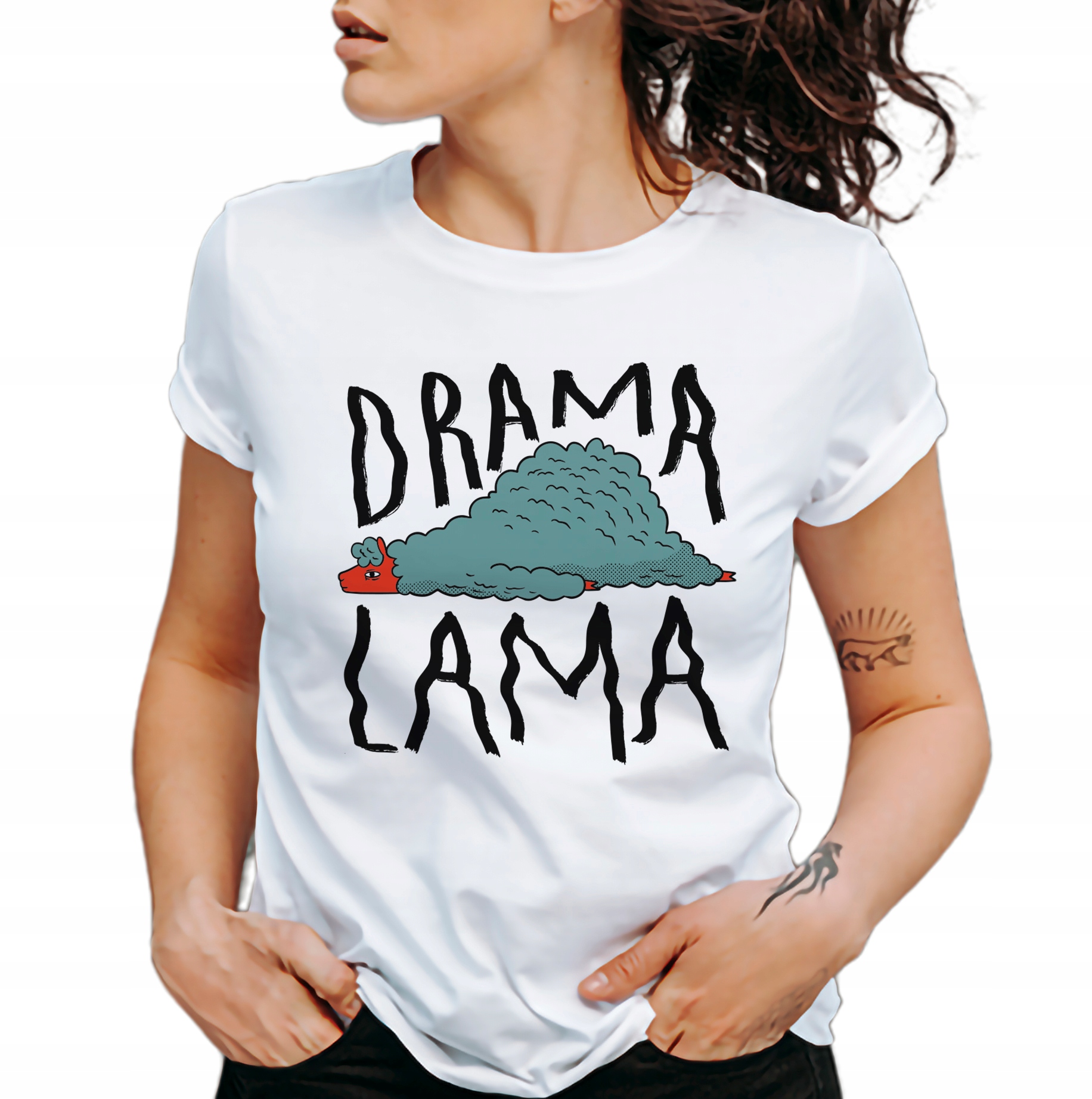 

Drama Lama Koszulka z lamą Śmieszna S