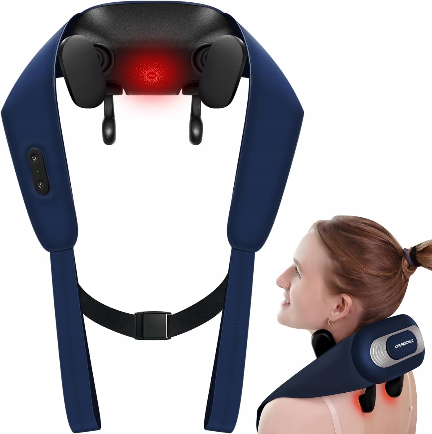 Masażer do Szyi Karku Pleców Ciała Bezprzewodowy Masaż Shiatsu z Grzaniem
