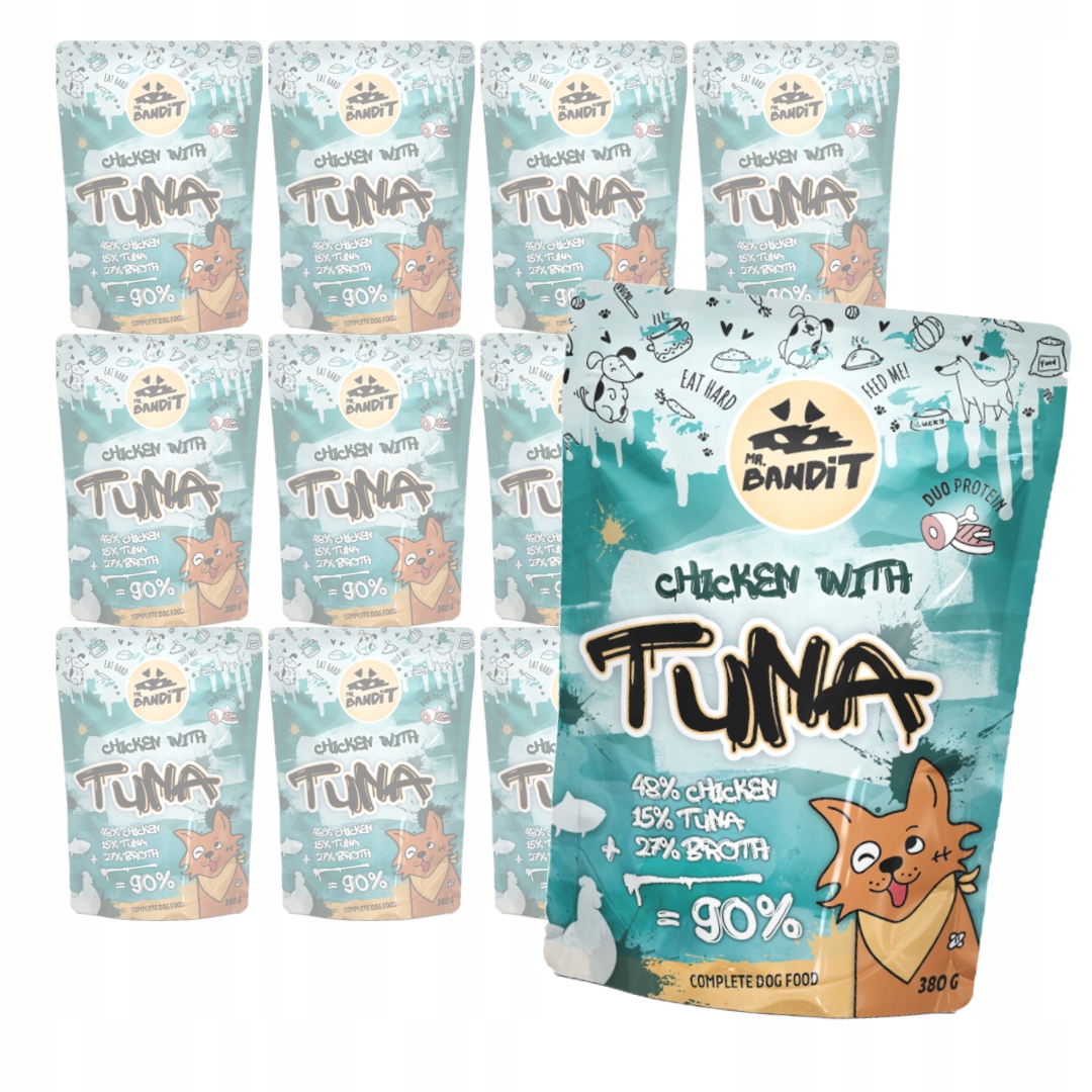 Levně Mr. Bandit Chicken with Tuna 12x380g Vlhké Krmivo pro psy Kuřecí tuňák