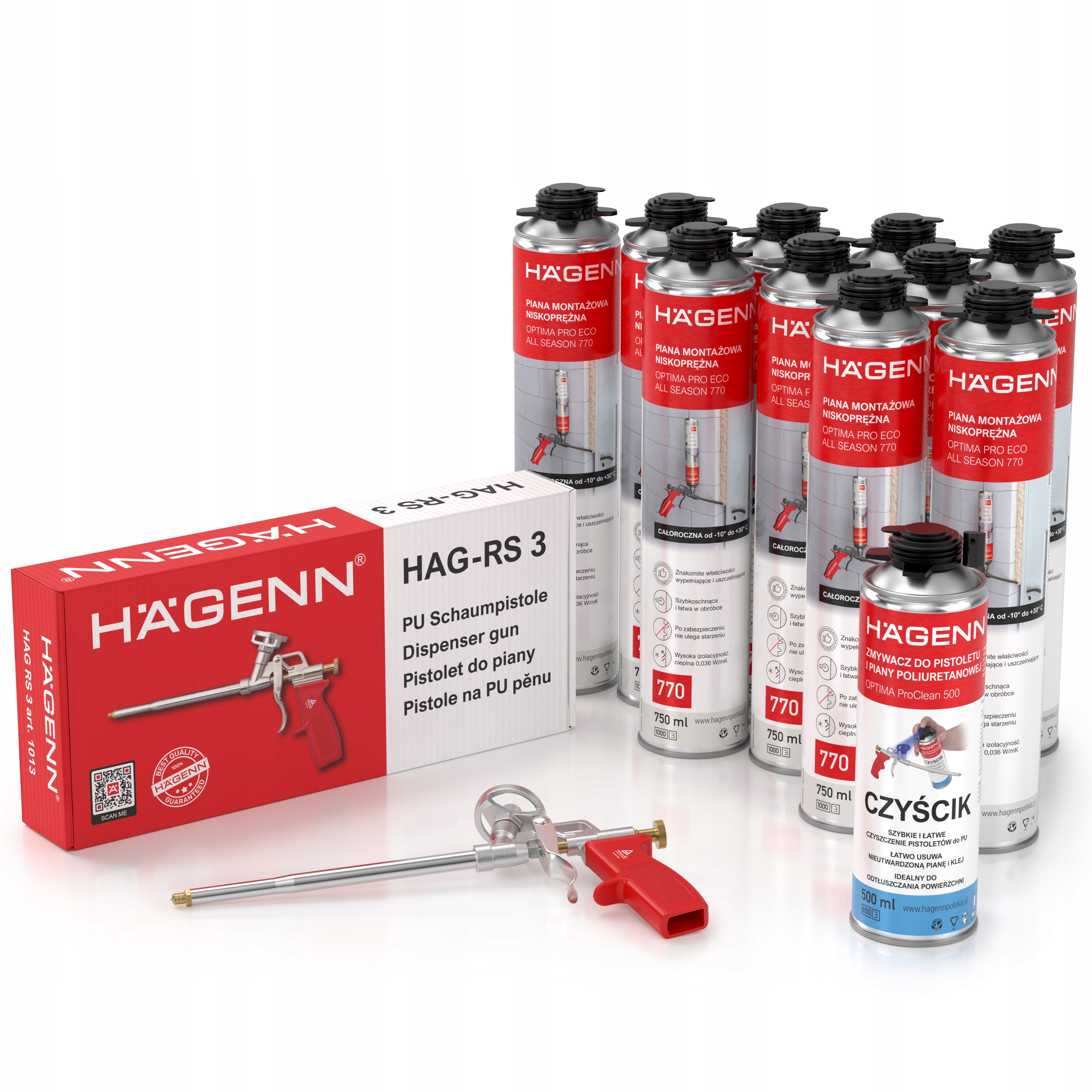 Sada Montážna pena Pistoletová zimná Nízkotlaková Pro Eco 750