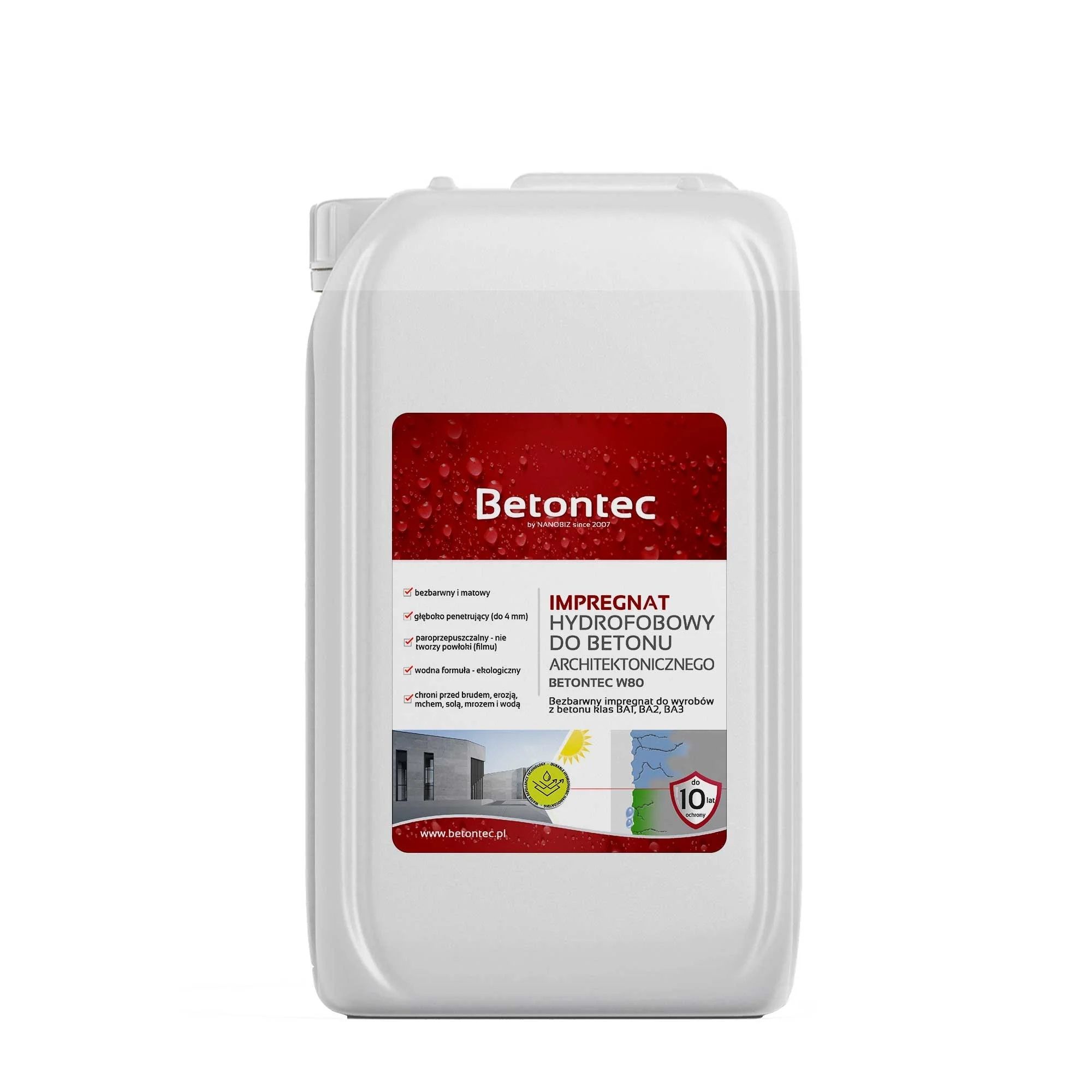 Betontec W80 impregnační přípravek na architektonický betonu 20L