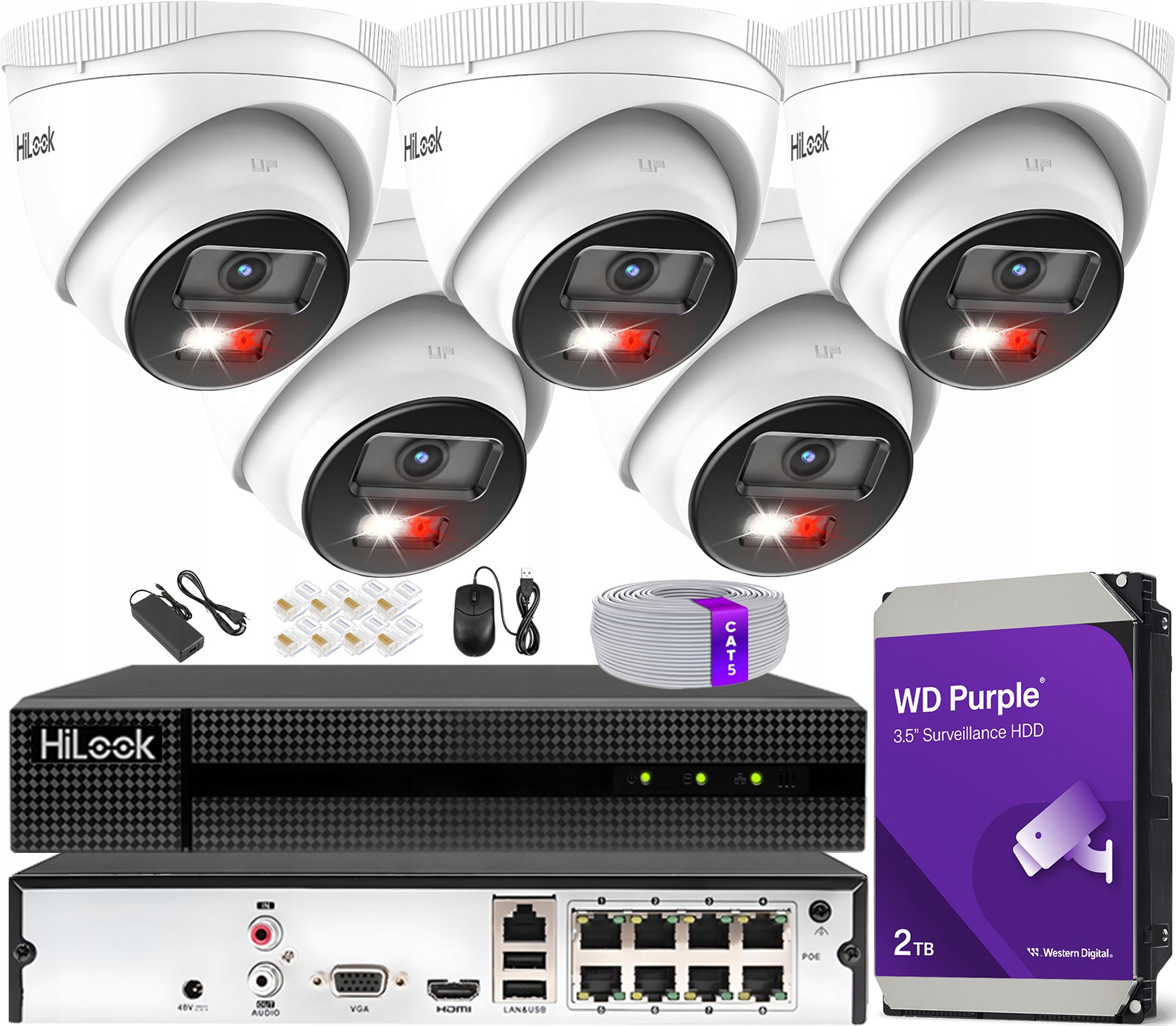 Ip monitorovanie Sada na rozšírenie 5 kamier 6Mpx rekordér 8 kanálov 1TB