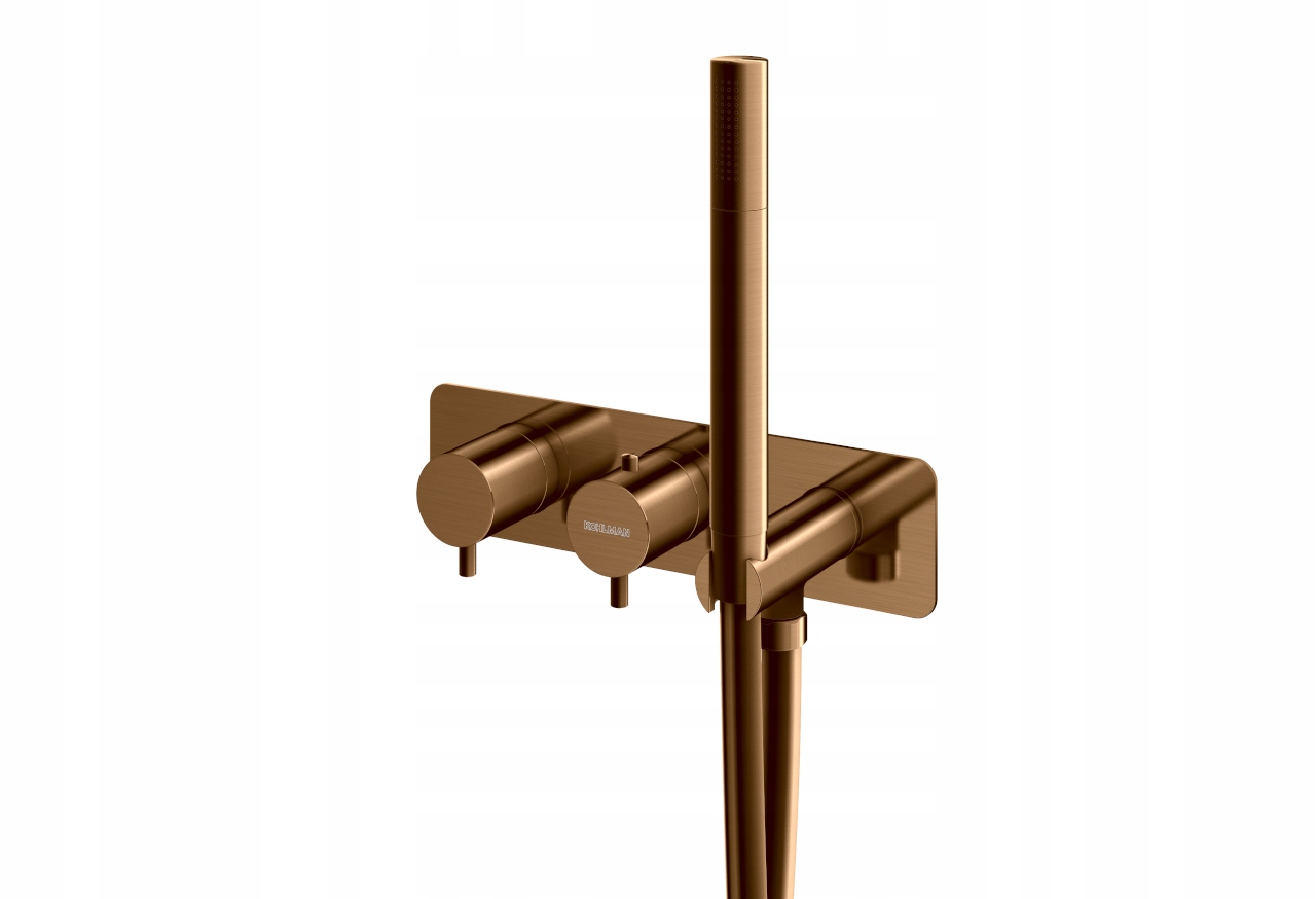 Nástenná vaňová batéria Kohlman Axel Brushed Copper medená QW265ABC