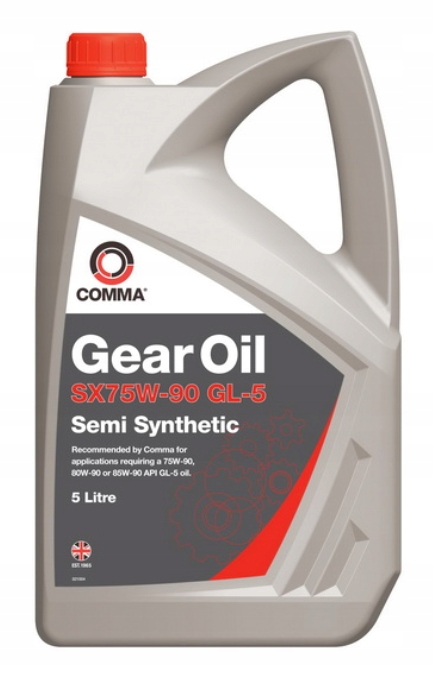 Comma Sx 75W-90 Gear Oil GL5 5L Prevodový Olej Api GL-5