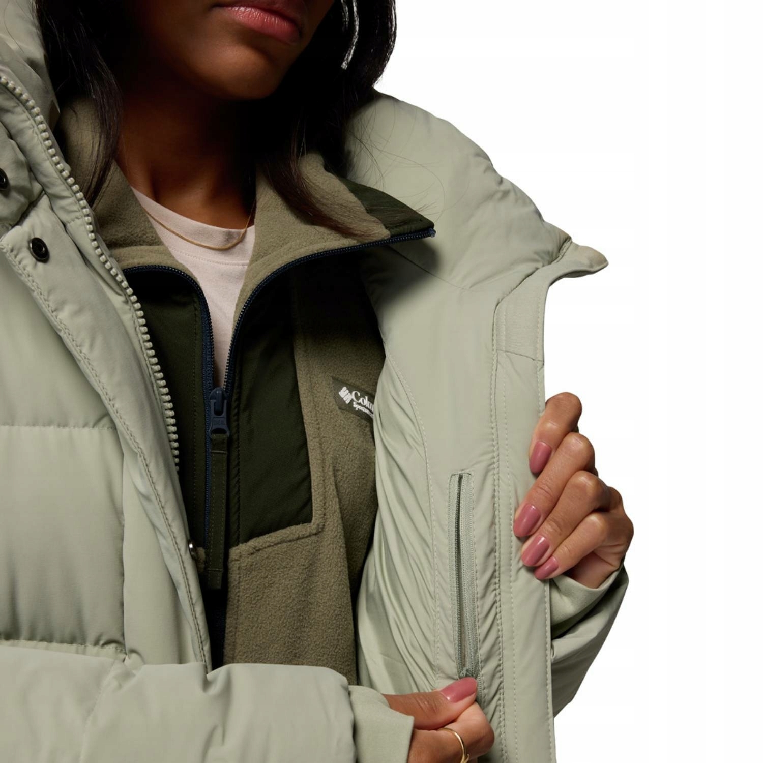 Damska kurtka puchowa Columbia Women's Amaze Puff Mid Hooded Jacket S