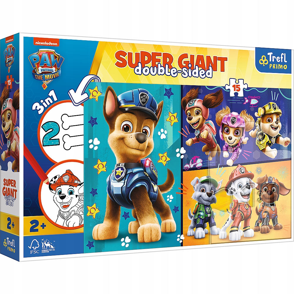 

Psi Patrol Puzzle Giant Wesołe Pieski 15 Elem. 2+
